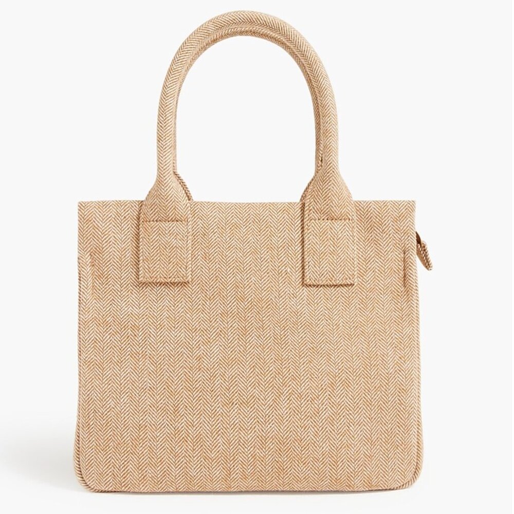 J. Crew Brown Herringbone Shoulder Bag